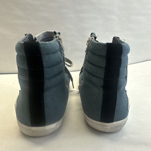 Golden Goose NWB Suede/leather Slide hightop Classic sneakers black/blue size 42 - Picture 11 of 16